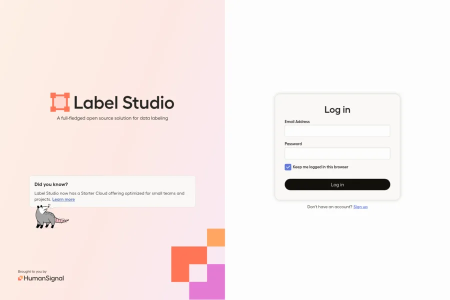 Screenshot of the Label Studio annotation workspace